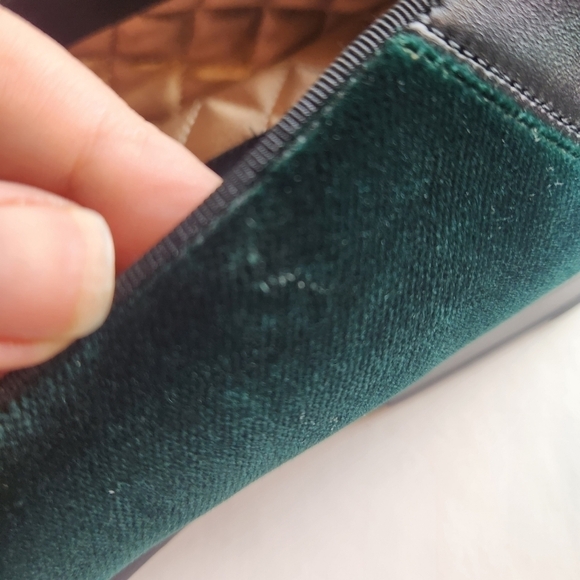 Gucci Green embroidered loafers size 8 new no box, imperfections - Picture 9 of 16